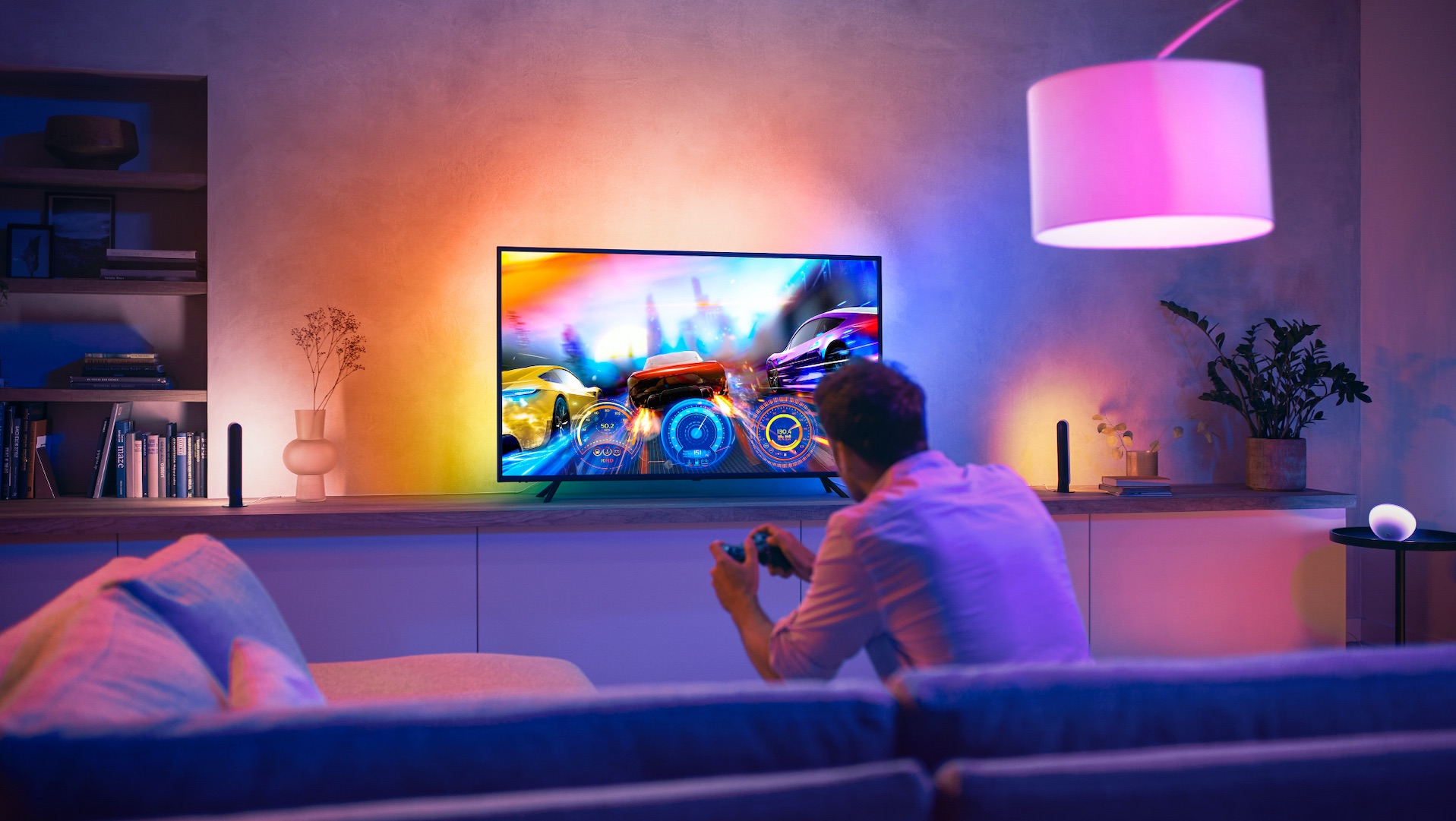 philips hue in living room